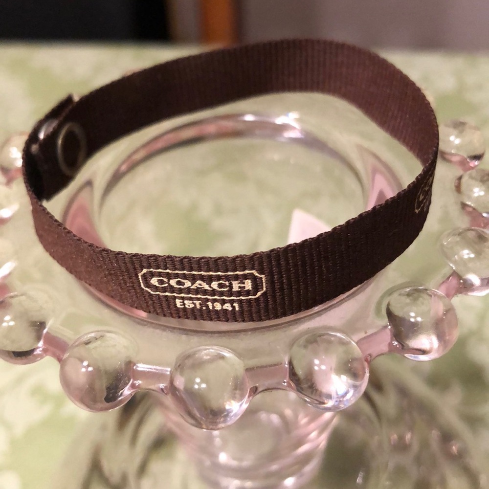 Coach fabric bracelet🤎